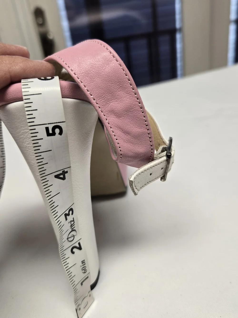 Zeyzani Pink  Vintage Inspired Leather Peep Toe Platform Pumps Size 38 US 7.5
